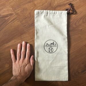 Hermes dust bag 6x14 great for travel or purse organizer